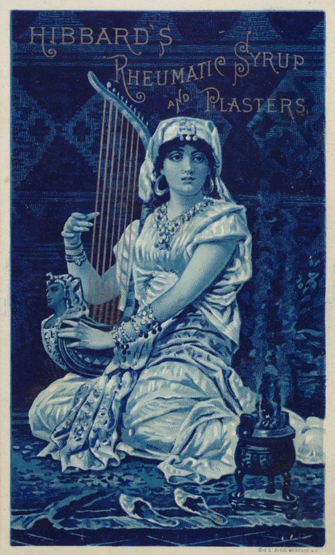 Femme jouant de la harpe - American School