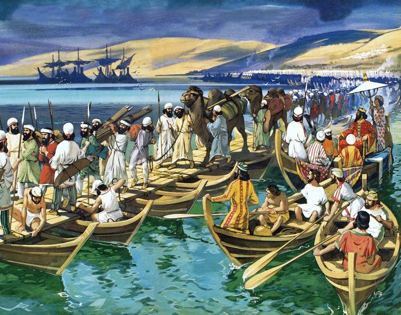 Pont construit par le roi Darius sur le Bosphore - Angus McBride