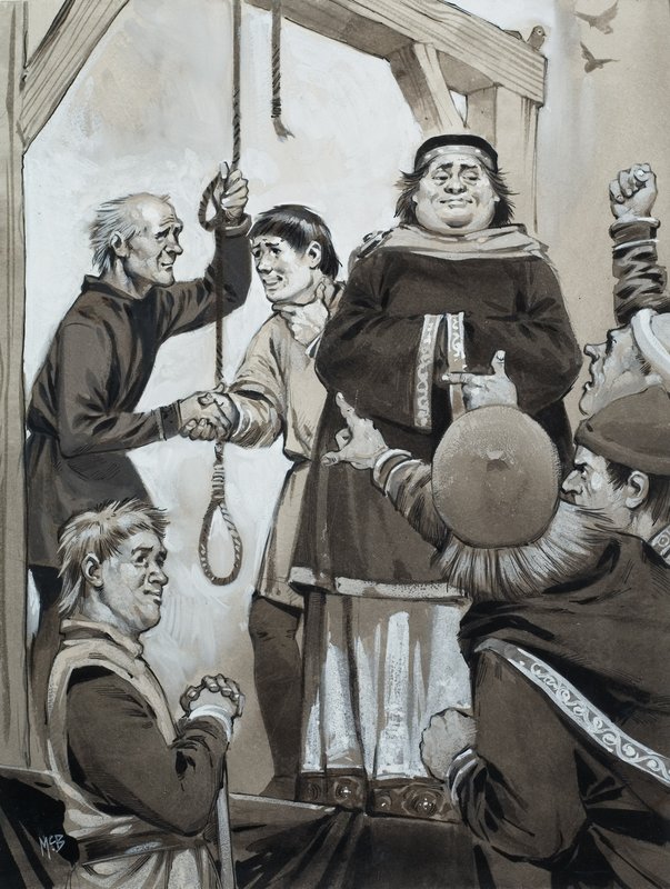 Justice médiévale (gouache sur papier) - Angus McBride