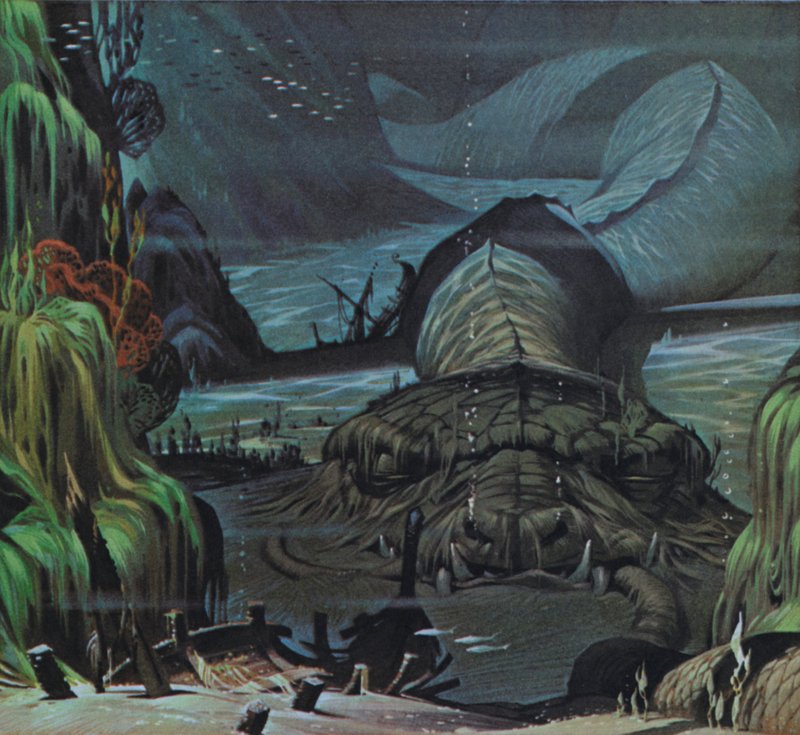 Le serpent de Midgard (lithographie couleur) - Angus McBride