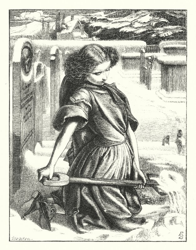 Le petit pleureur (gravure) - Anthony Frederick Augustus (after) Sandys