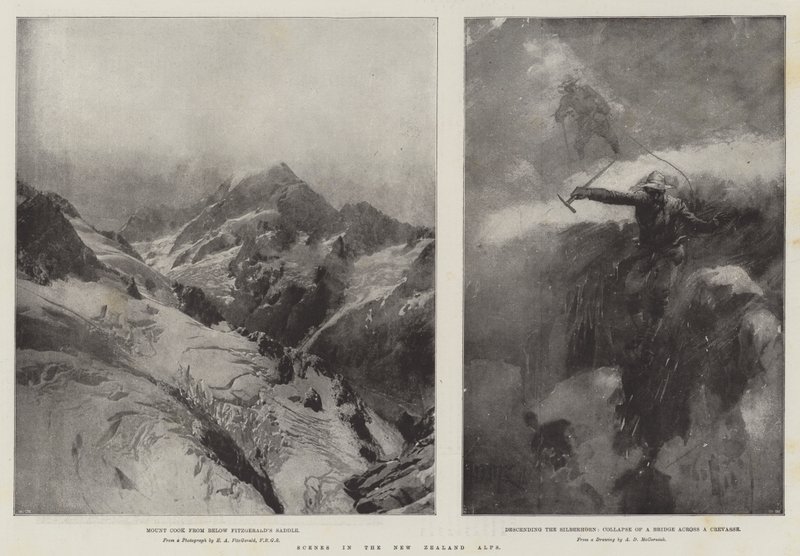 Scènes dans les Alpes néo-zélandaises - Arthur David McCormick