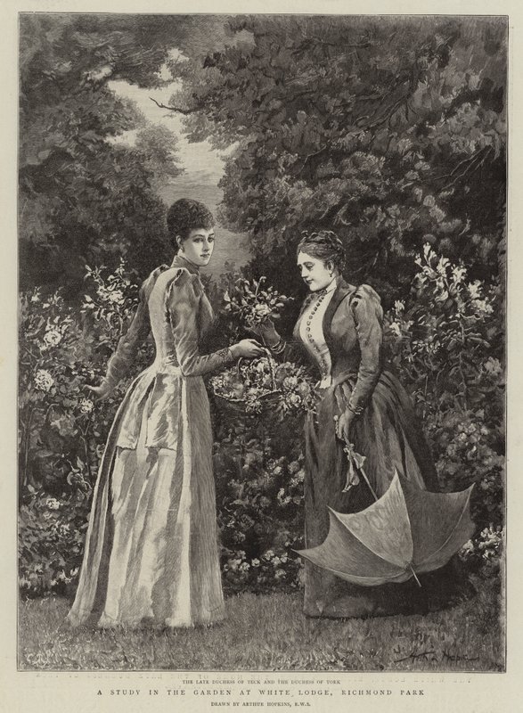 Étude dans le jardin de White Lodge, Richmond Park (gravure) - Arthur (after) Hopkins