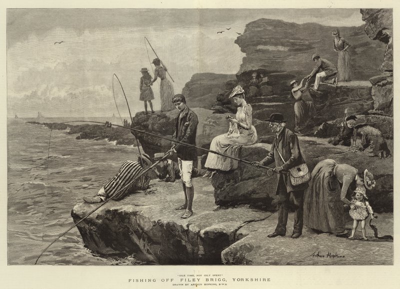 Pêche au large de Filey Brigg, Yorkshire - Arthur (after) Hopkins
