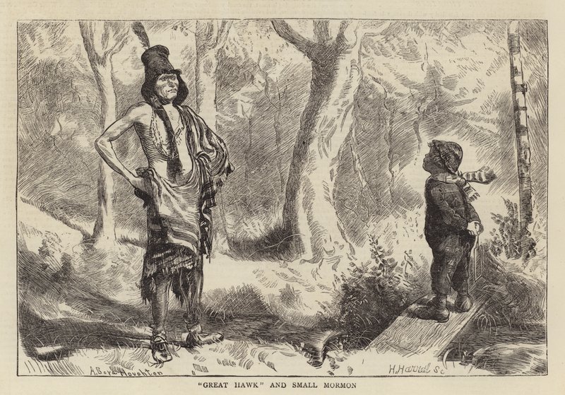 Grand faucon et petit mormon - Arthur Boyd Houghton