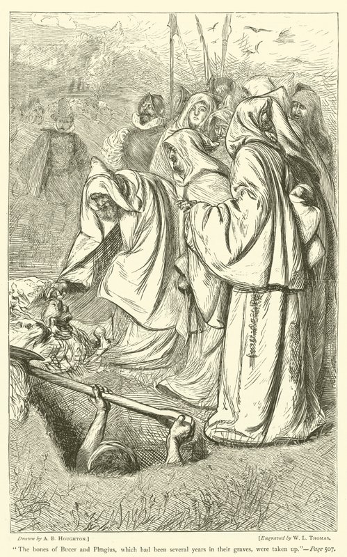 Les os de Bucer et Phagius, qui étaient dans leurs tombes depuis plusieurs années, furent exhumés - Arthur Boyd Houghton
