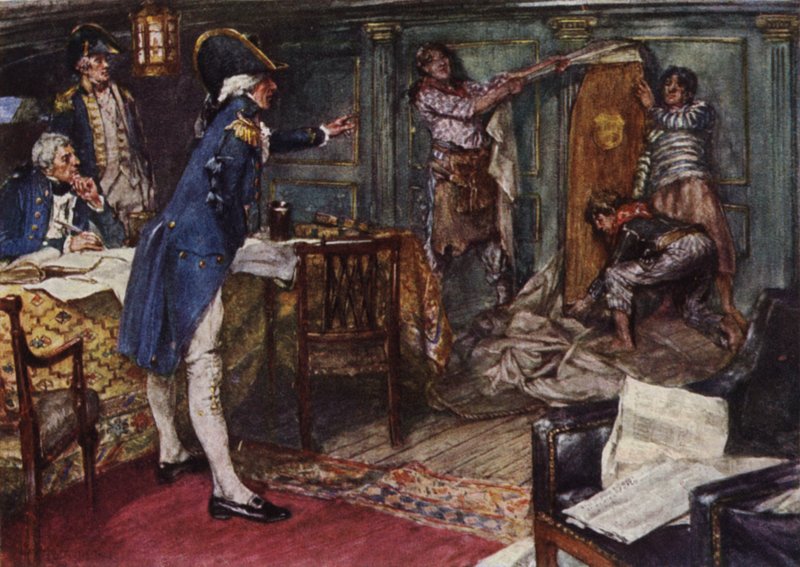 Nelson fait placer le cercueil offert par le capitaine Hallowell contre la cloison de sa cabine - Arthur David McCormick