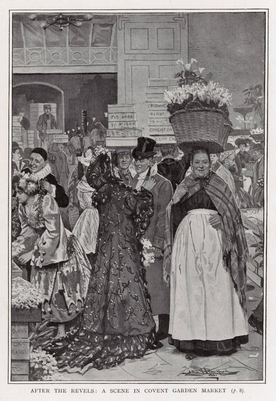 Après les réjouissances - une scène au marché de Covent Garden - Arthur Herbert Buckland