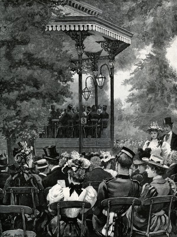 Musique en plein air à Londres : écouter la fanfare militaire à Hyde Park - Arthur Hopkins