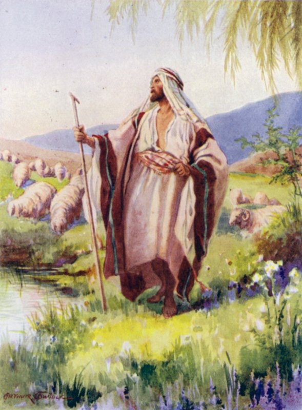 Le Seigneur est mon berger (lithographie en couleur) - Arthur Twidle