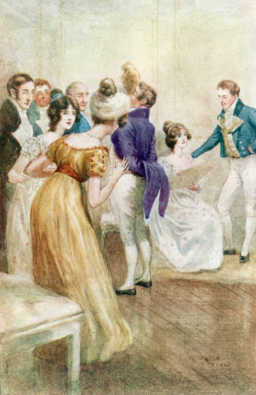 Illustration pour Northanger Abbey de Jane Austen - Arthur Wallis Mills