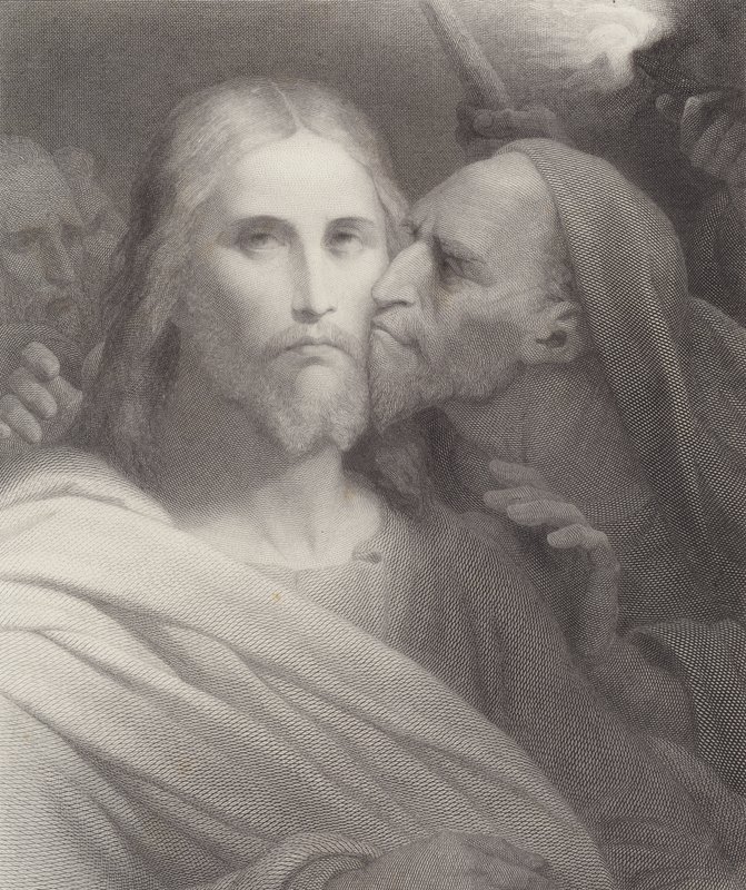 Le baiser de Judas - Ary Scheffer