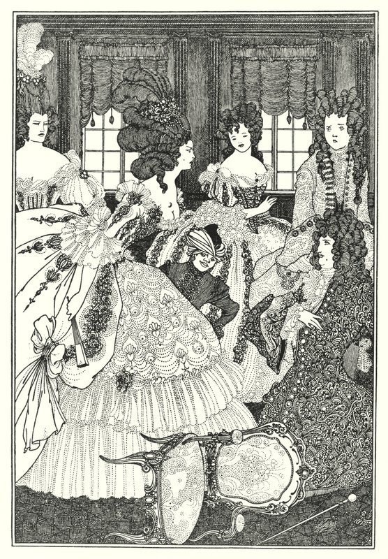 La bataille des Beaux et des Belles (gravure) - Aubrey (after) Beardsley