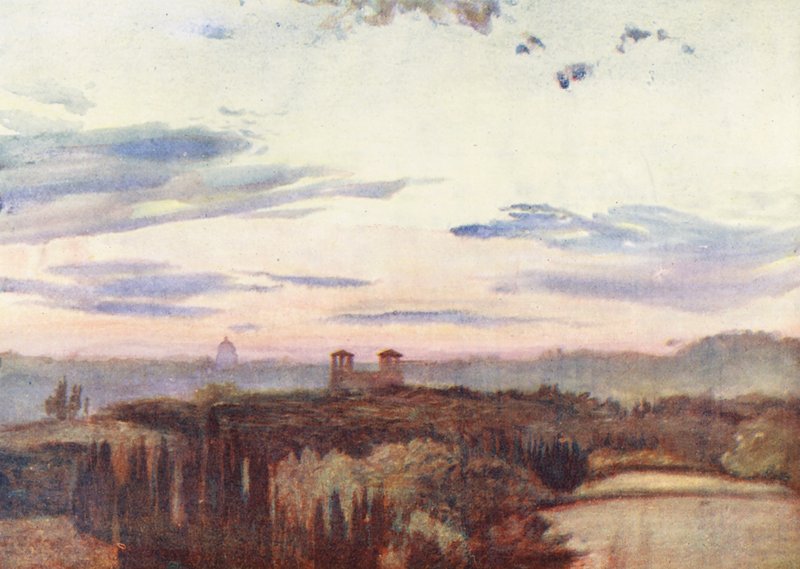 Rome : Villa Médicis et dôme de Saint-Pierre - Aubrey Waterfield
