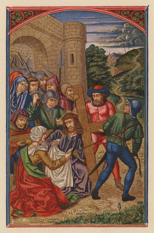 Jesus bajulat crucem (chromolithographie) - Austrian School