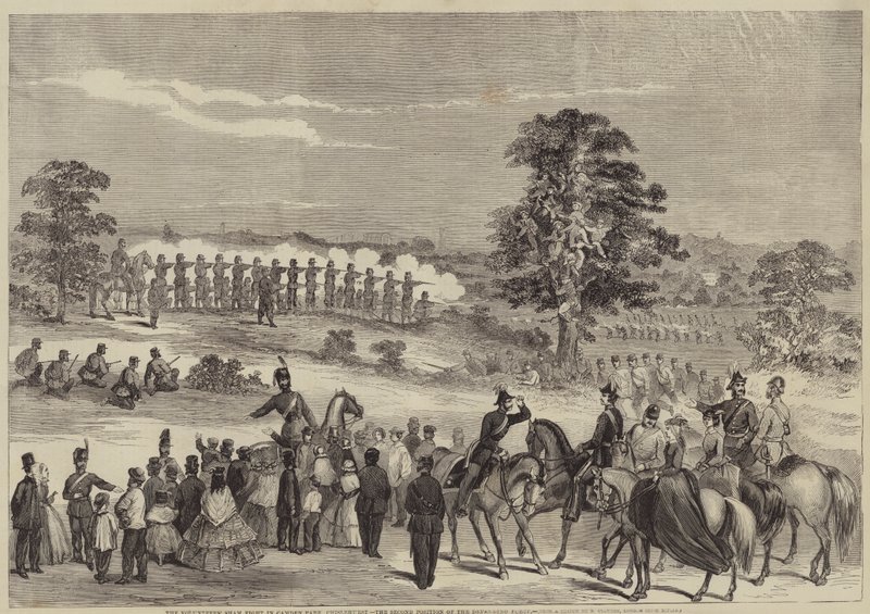La fausse bataille des volontaires à Camden Park, Chislehurst, la deuxième position de la force défensive - B. Clayton