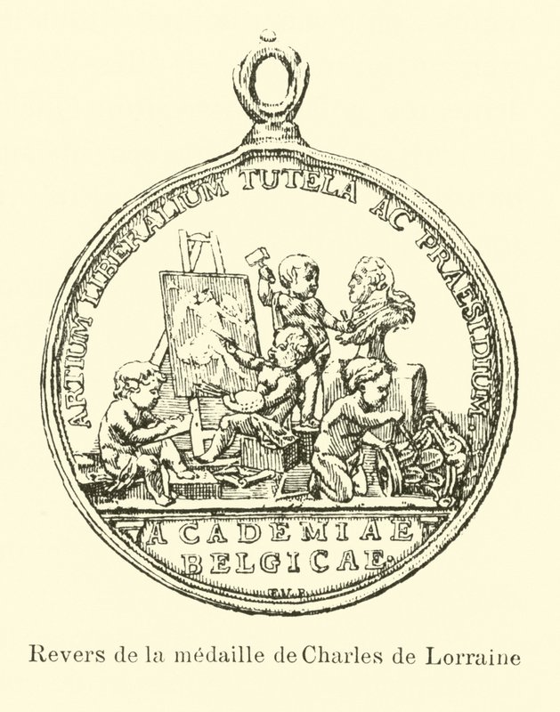 Revers de la médaille de Charles de Lorraine - Belgian School
