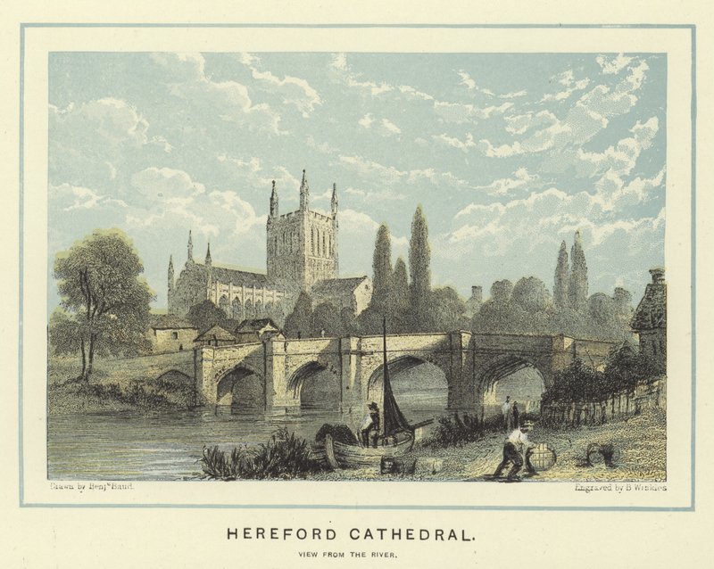 Cathédrale de Hereford, vue depuis la rivière - Benjamin Baud
