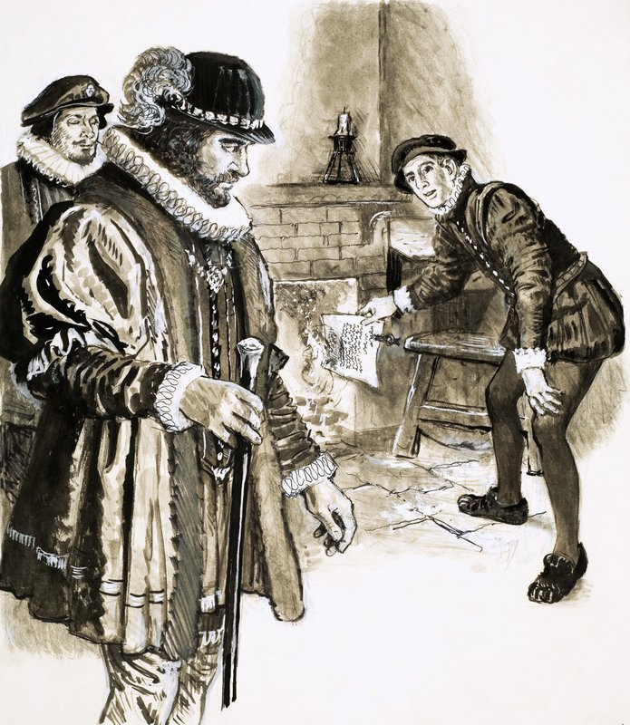 George Heriot brûle une reconnaissance de dette du roi d