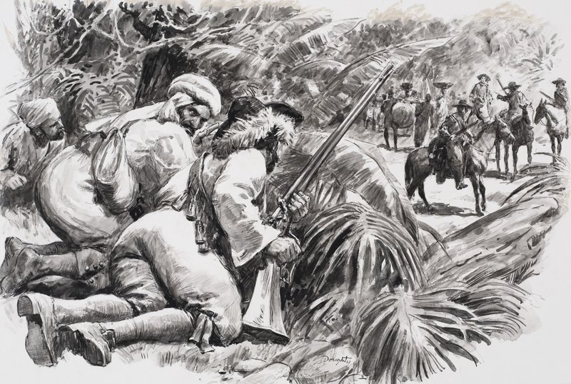 Gunmen in jungle - C.L. Doughty