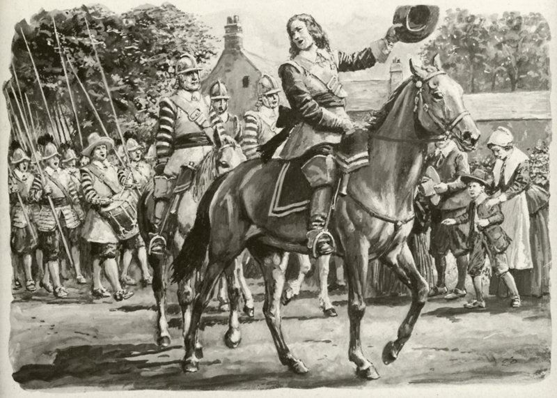 John Hampden (lithographie couleur) - C.L. Doughty