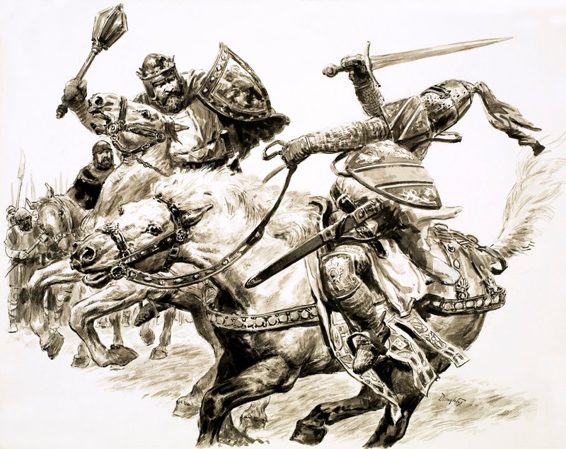 Le roi sans royaume, Robert the Bruce (gouache sur papier) - C.L. Doughty