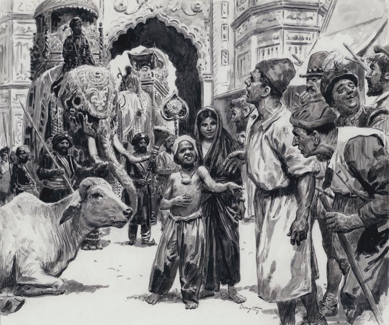 Le défilé (gouache sur papier) - C.L. Doughty