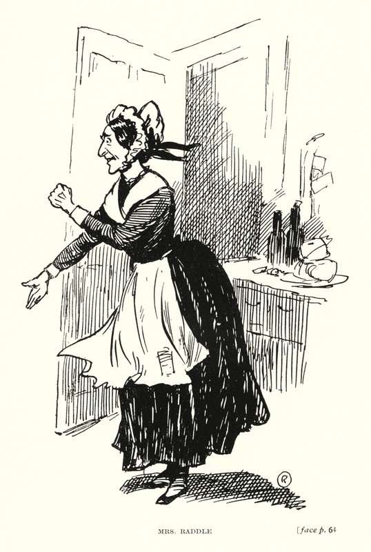 Personnage de Dickens : Mme Raddle - Captain Edward Henry Handley Read