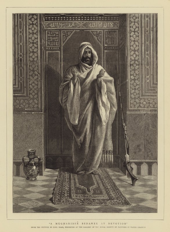 Un Bedawee Mugharibee en dévotion - Carl Haag