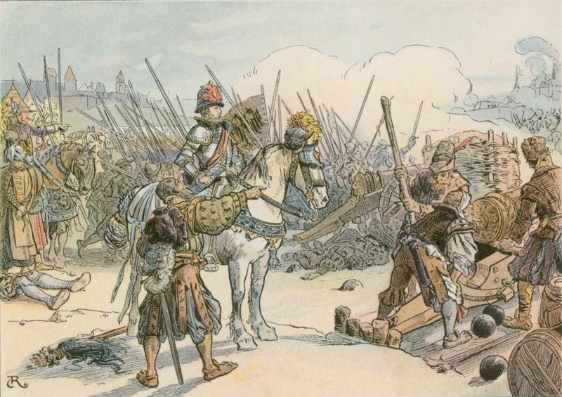 Joachim II menant la bataille dans les guerres turques en 1542 - Carl Rohling