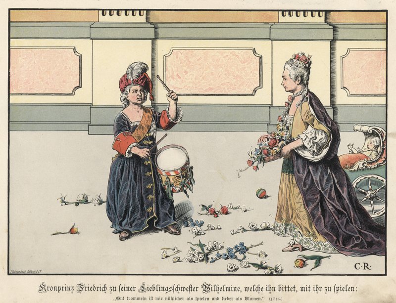 Prince héritier Frédéric de Prusse avec sa sœur, Wilhelmina - Carl Röchling