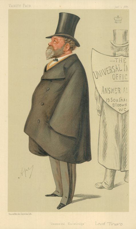 Lord Truro, Connaissance Universelle, 1er janvier 1887, caricature de Vanity Fair - Carlo Pellegrini
