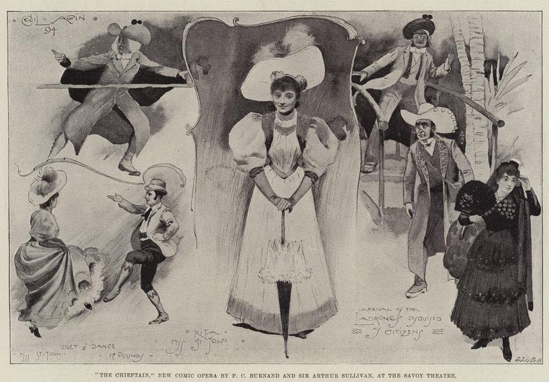 Le chef, nouvelle opérette comique par F C Burnard et Sir Arthur Sullivan, au Savoy Theatre - Cecil Charles Windsor Aldin