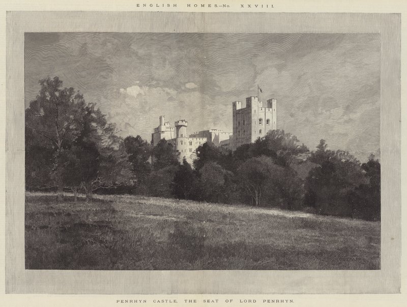 Château de Penrhyn, la résidence de Lord Penrhyn - Charles Auguste Loye
