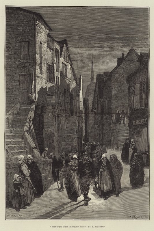 Retour de la messe de minuit - Charles Auguste Loye