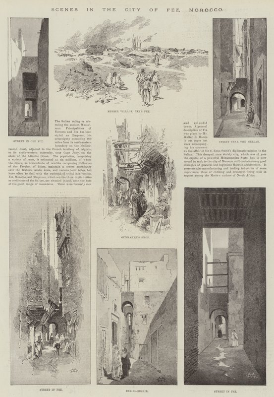 Scènes dans la ville de Fès, Maroc - Charles Auguste Loye