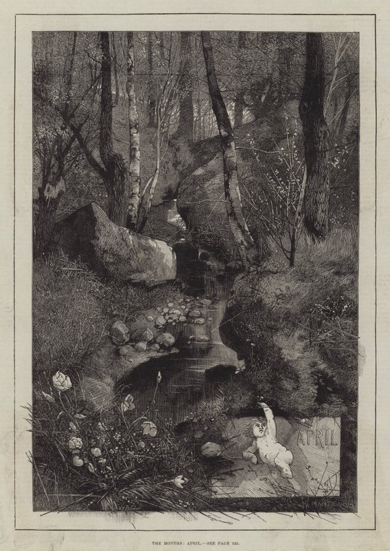 Les Mois, Avril - Charles Auguste Loye