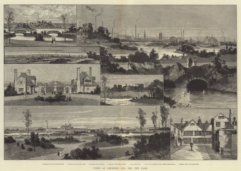 Vues de Leicester et du nouveau parc - Charles Auguste Loye