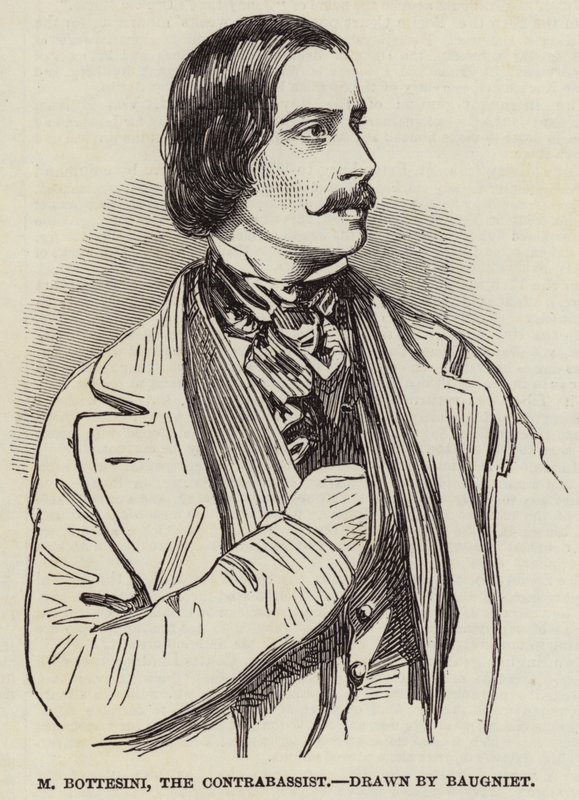 M Bottesini, le contrebassiste - Charles Baugniet