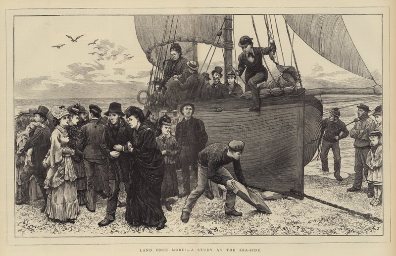 Terre encore une fois!, une étude au bord de la mer - Charles Green