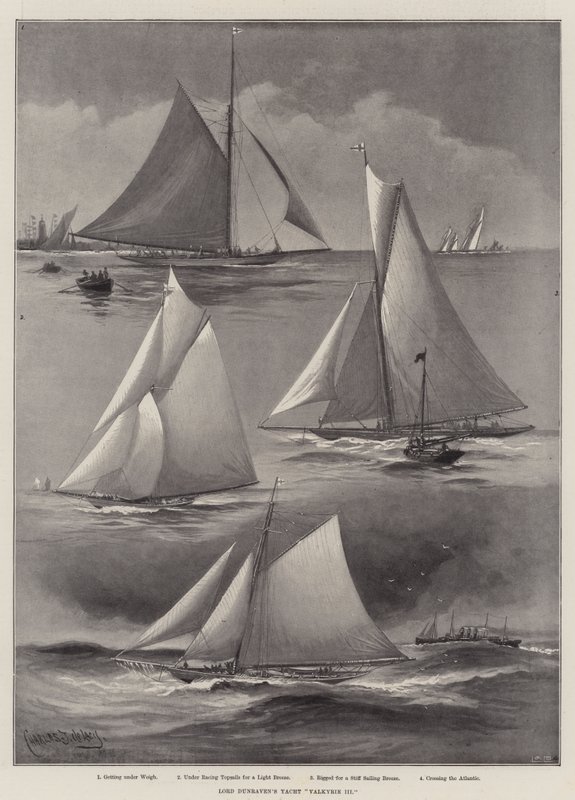 Le yacht Valkyrie III de Lord Dunraven - Charles John de Lacy
