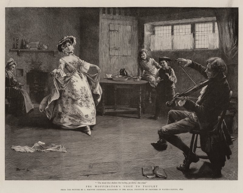 La visite de Peg Woffington à Triplet - Charles MacIvor or MacIver Grierson
