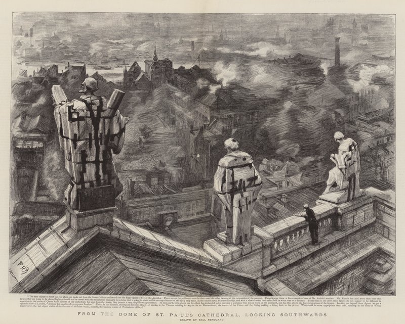 Depuis le dôme de la cathédrale Saint-Paul, regardant vers le sud - Charles Paul Renouard