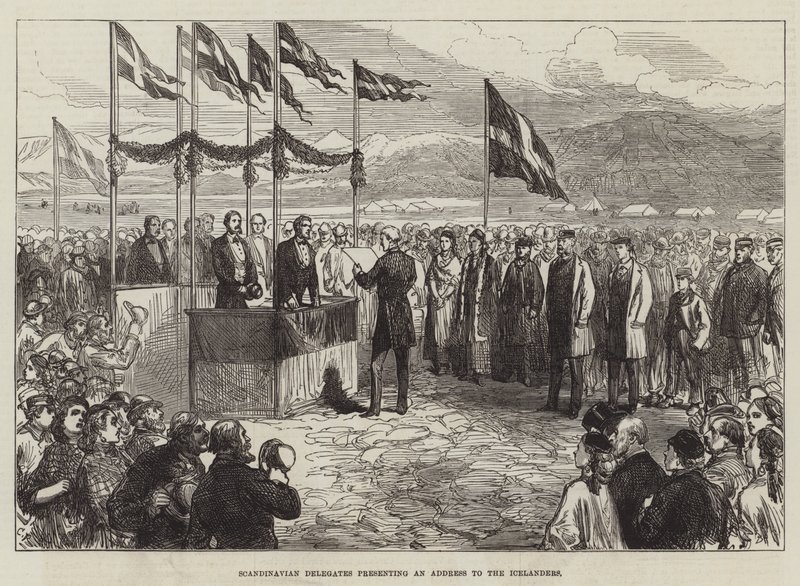 Délégués scandinaves présentant une adresse aux Islandais - Sir John Charles Robinson