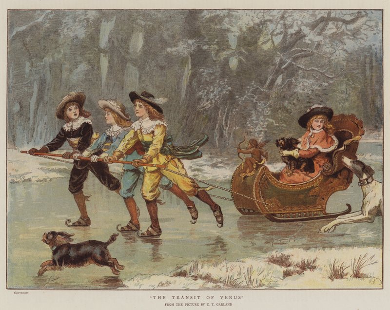 Le Transit de Vénus (chromolithographie) - Charles Trevor Garland