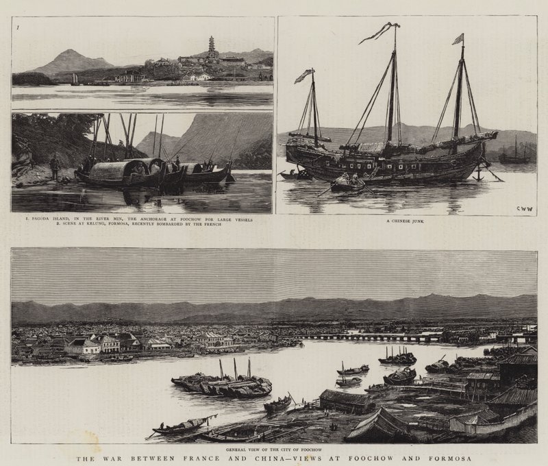 La Guerre entre la France et la Chine, Vues à Foochow et Formosa - Charles William Wyllie