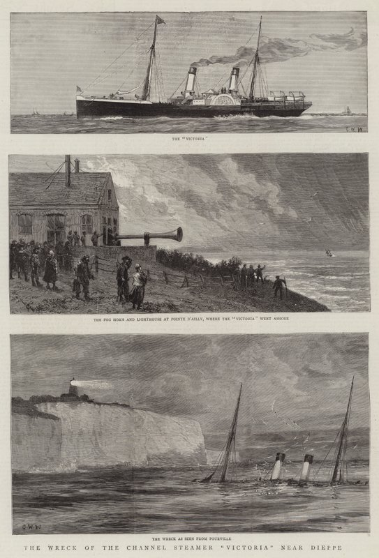 Le naufrage du vapeur de la Manche Victoria près de Dieppe - Charles William Wyllie