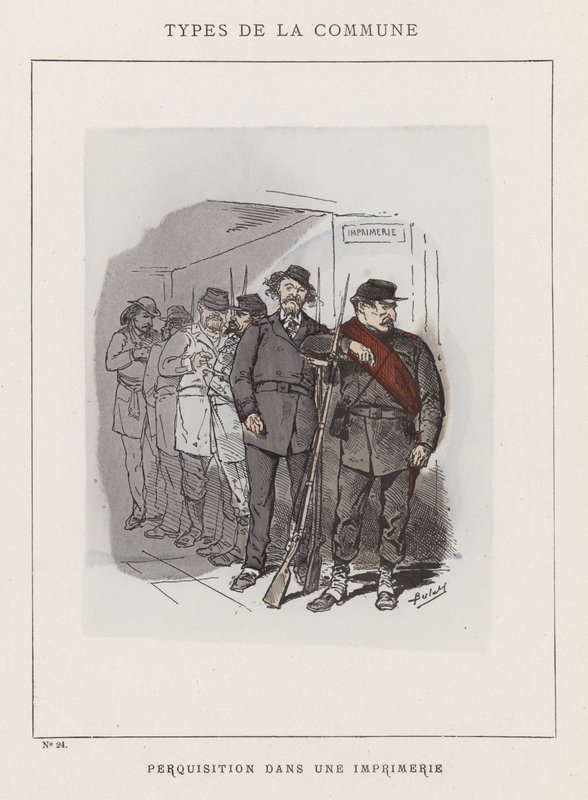 Perquisition dans une imprimerie - Charles Albert d Arnoux Bertall
