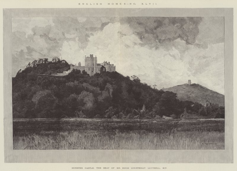 Château de Dunster, résidence de M. Hugh Courtenay Luttrell, MP - Charles Auguste Loye