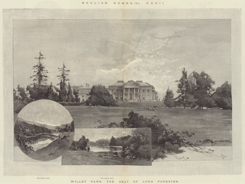 Maisons anglaises, Willey Park, le siège de Lord Forester - Charles Auguste Loye